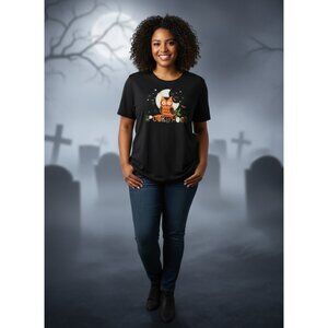 Women’s Plus Size Halloween T-Shirt 22–24W | “Spooky Hoot” Owl Graphic Tee